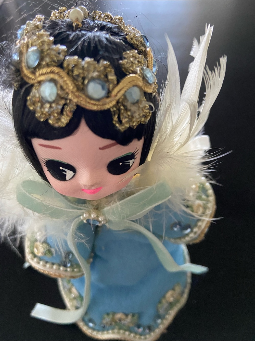 Adorable Mid Century Holiday Kitsch Felt Angel Doll xx - Picture 3 of 5